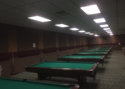 Pool Tables-pooly lit by non-LED lights